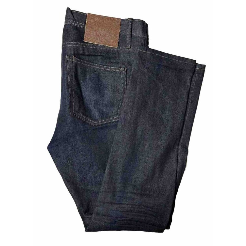 The Unbranded Brand Mens UB422 Tight 11oz Indigo Selvedge Denim Blue Jeans 33X32